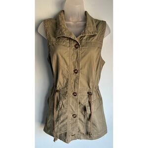 Maurices Utility Vest Army Green Women's Large